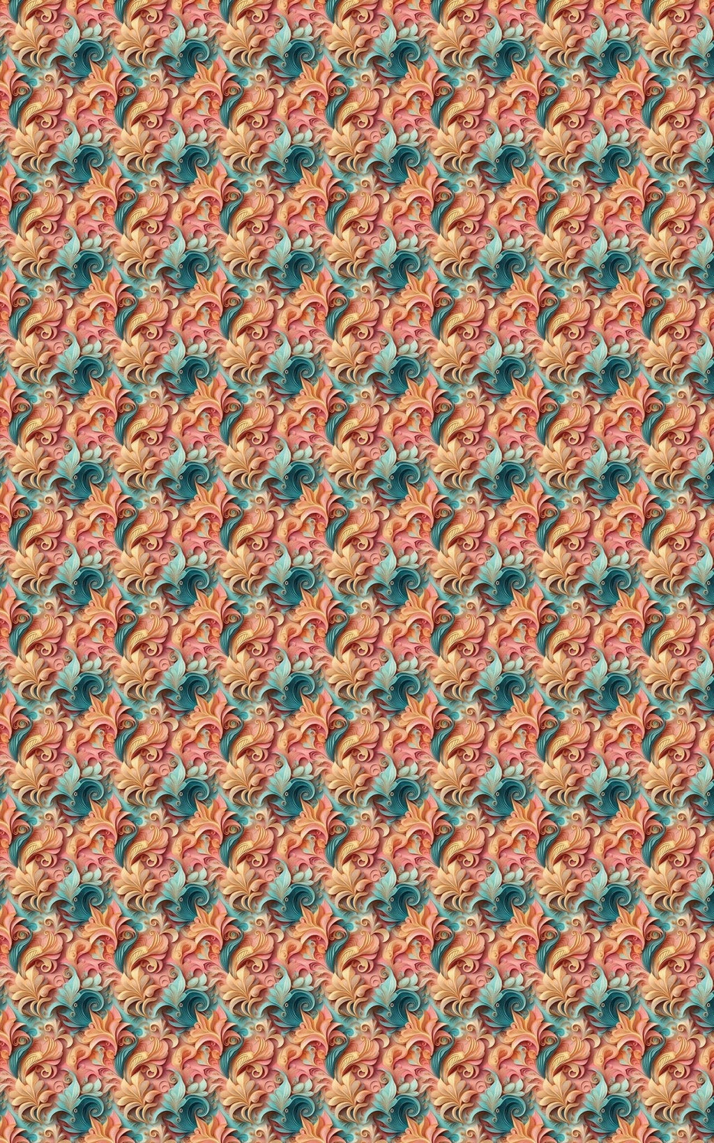 Terracotta Baroque Wrapping Paper