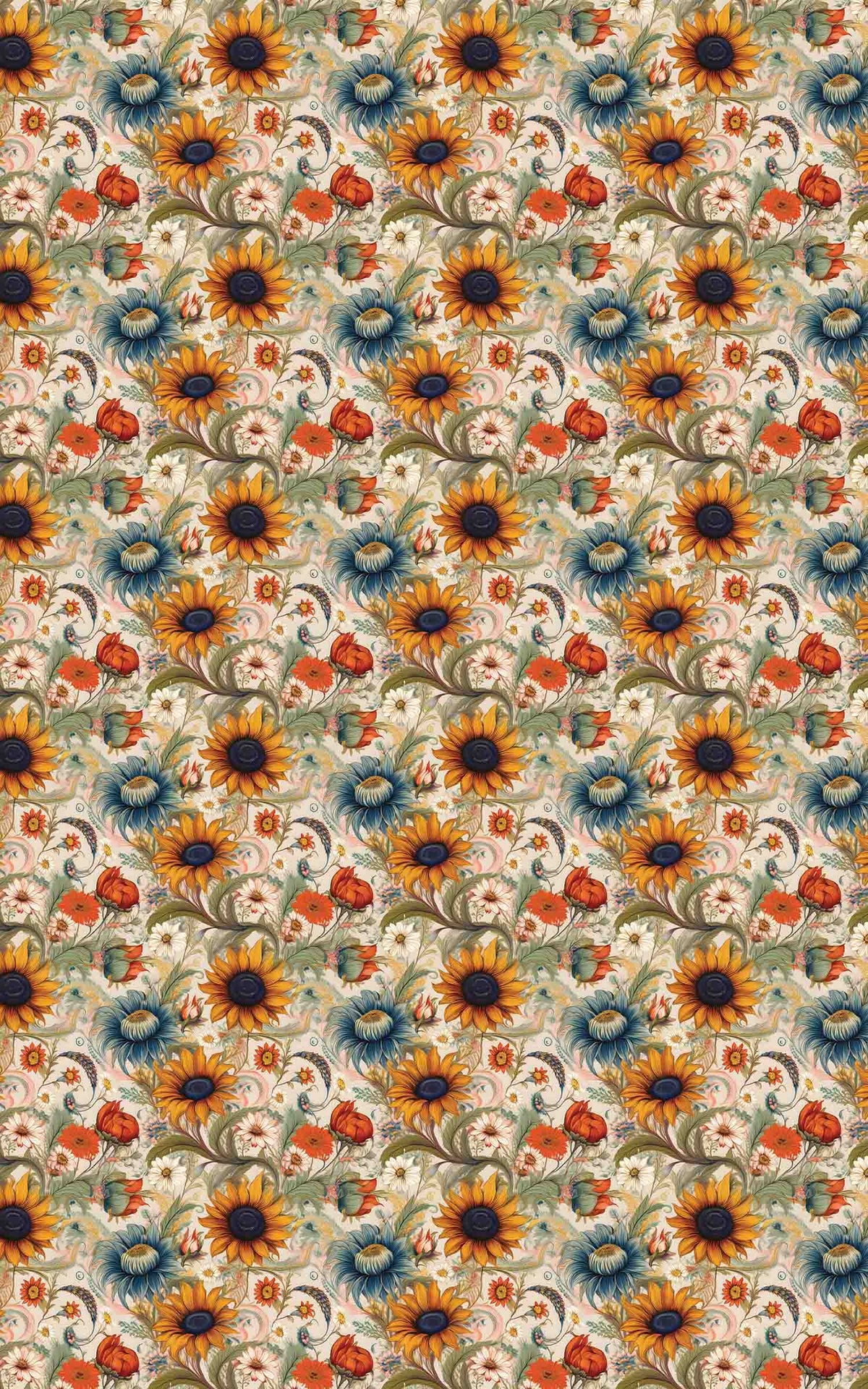 Rustic Prairie Blooms Wrapping Paper