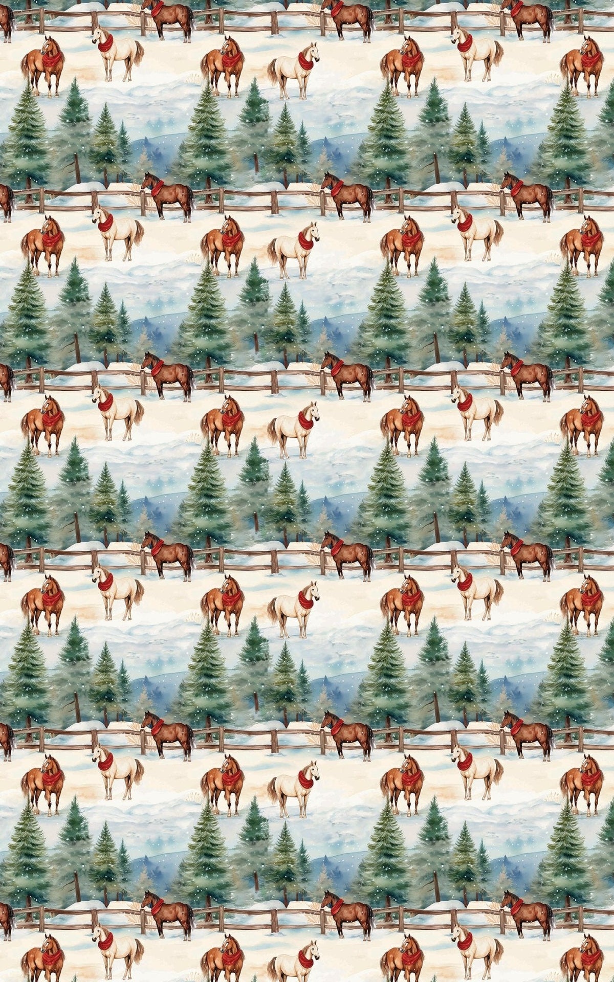 Evergreen Equestrian Wrapping Paper
