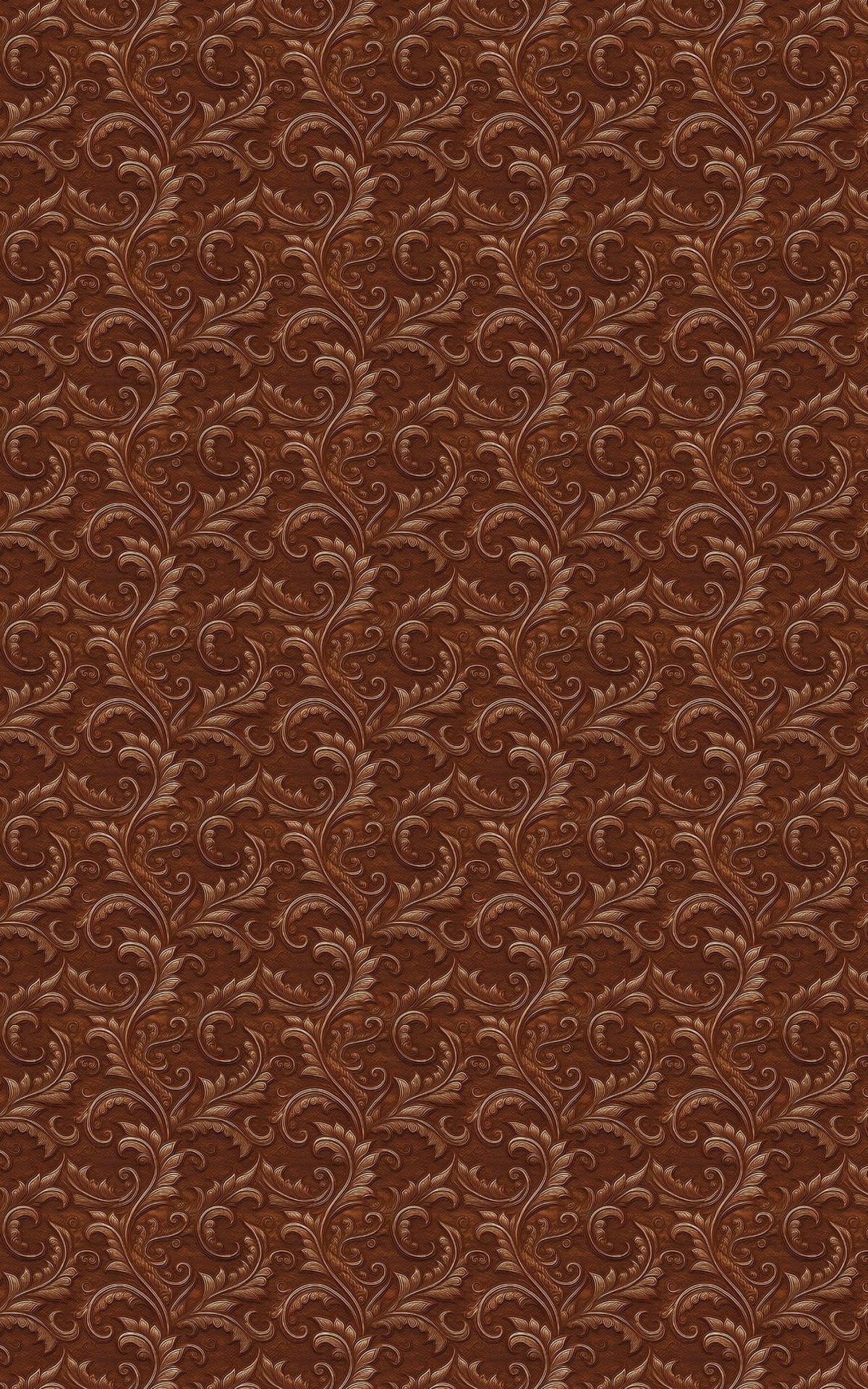Leather Baroque Wrapping Paper