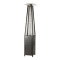 Square Pyramid Flame Patio Heater in Hammered Platinum
