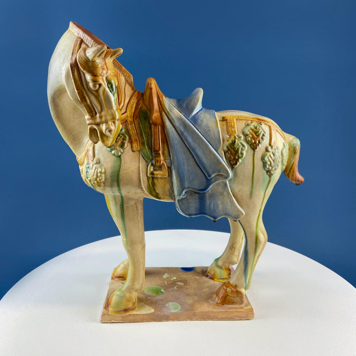 16.5" Tang Dynasty Inspired Sancai War Horse