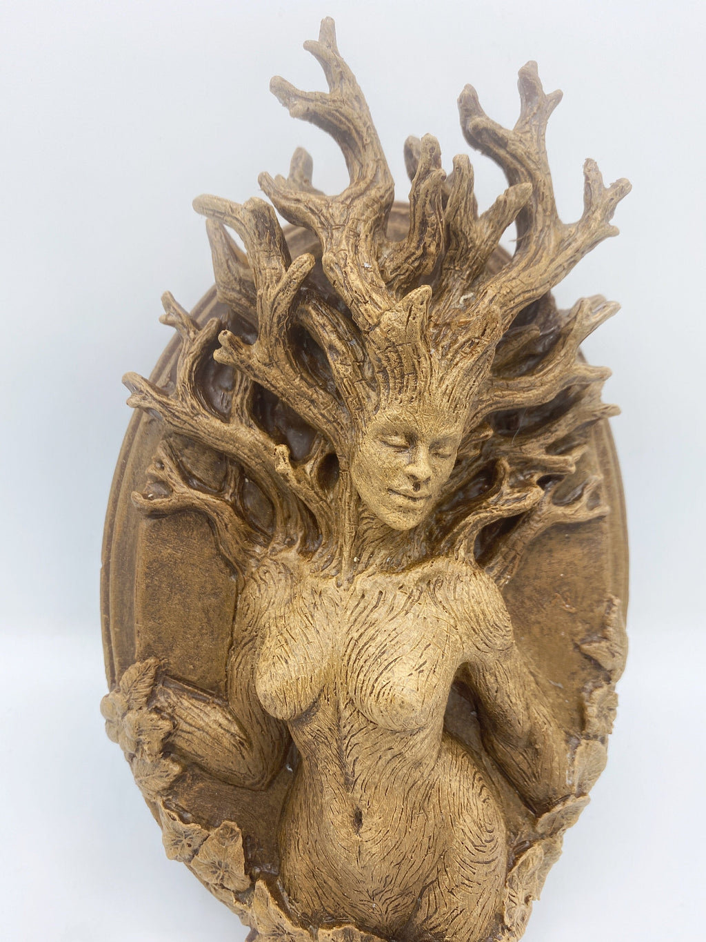 Mythic Forest Creature Wall Art | Hand Painted Resin Sculpture