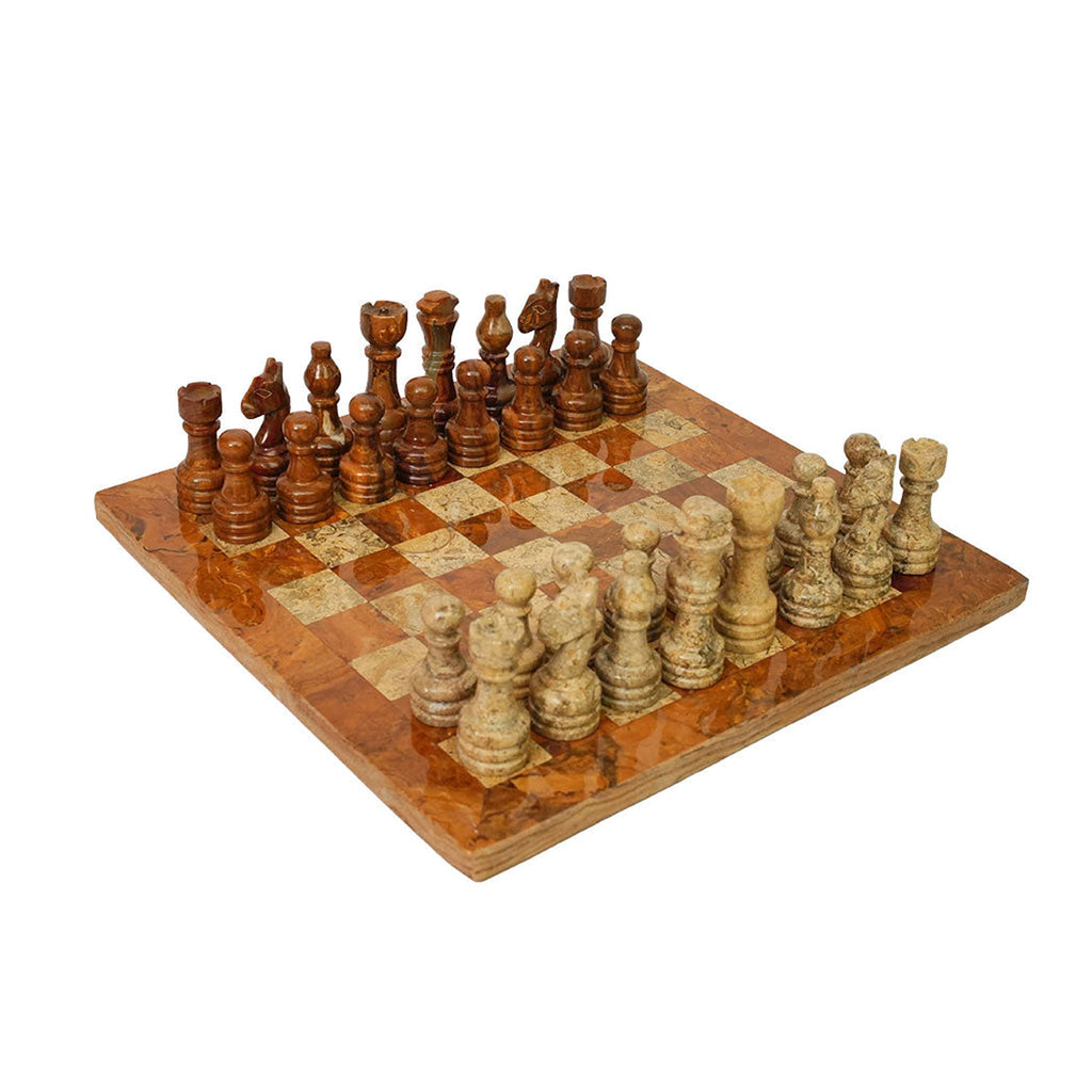 Premium Marble Chess & Checkers Bundle