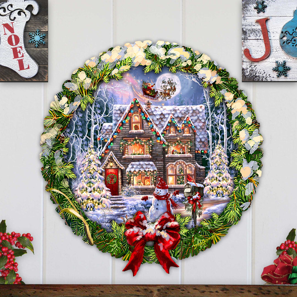 Christmas House Holiday Door Decor
