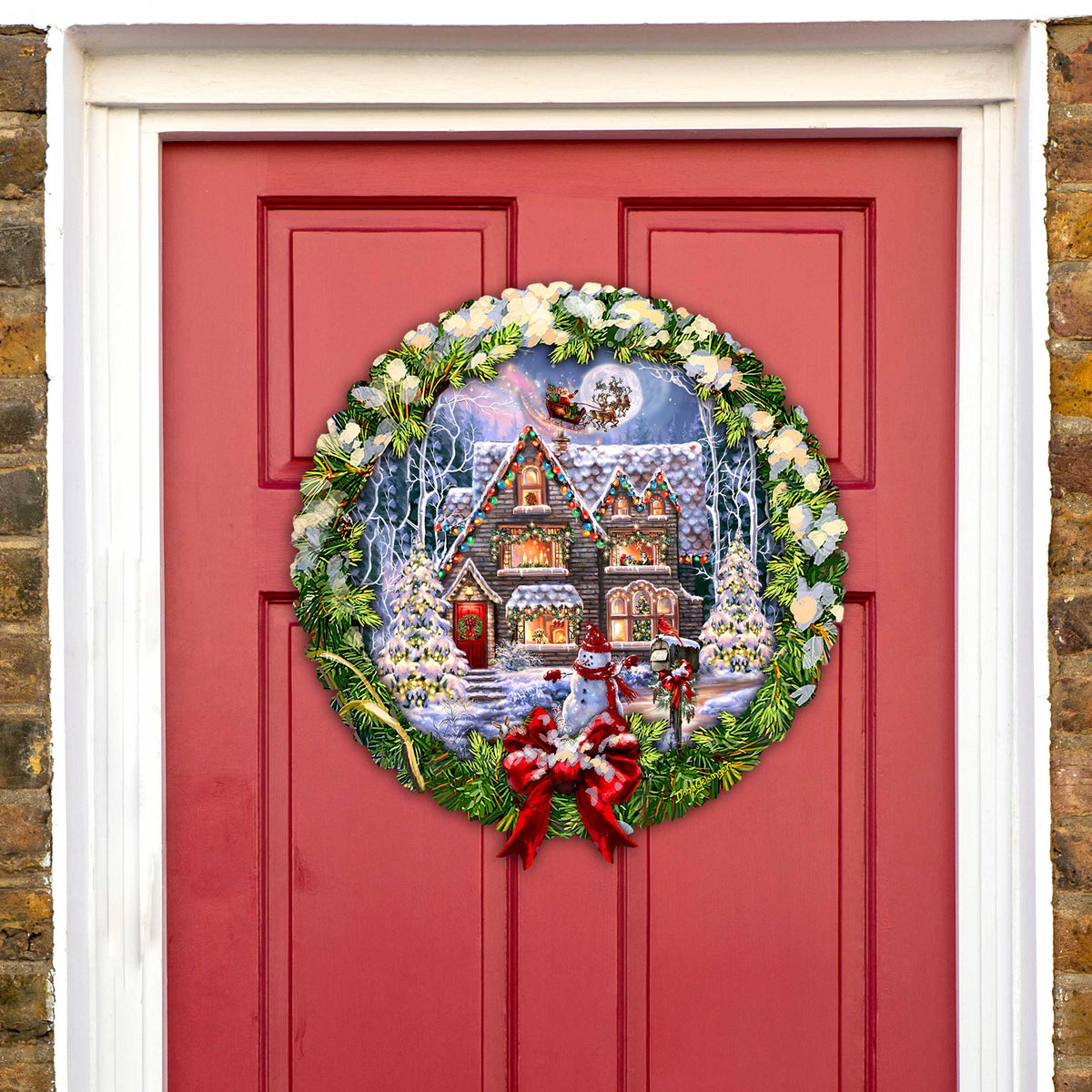 Christmas House Holiday Door Decor