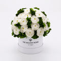 Classic White Box | White Persian Buttercups & Green Hydrangeas