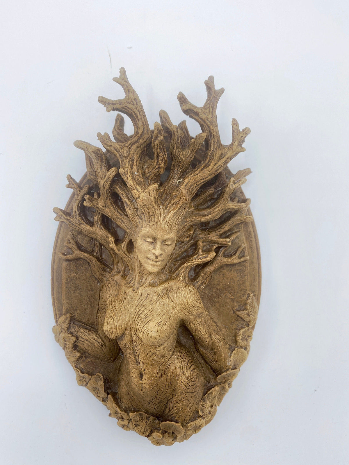 Mythic Forest Creature Wall Art | Hand Painted Resin Sculpture