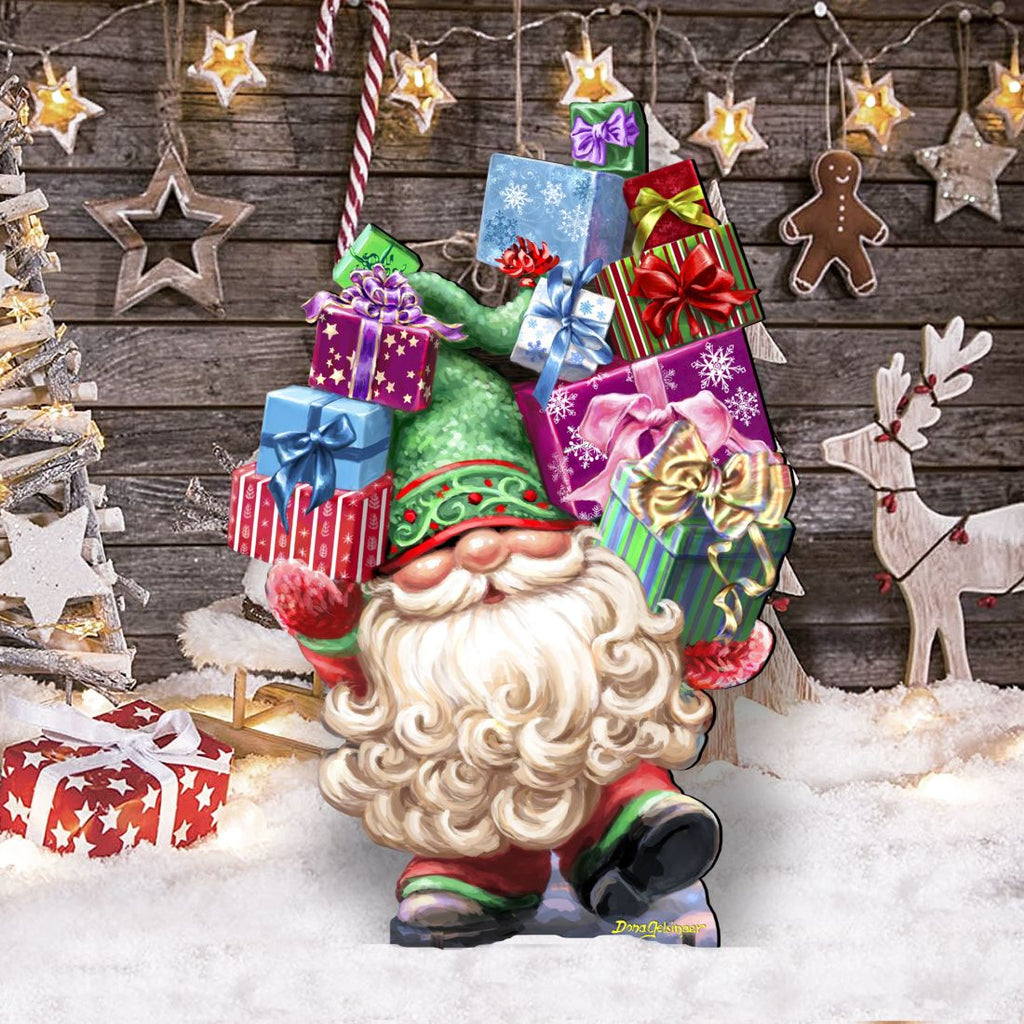 Gift Giver Gnome Dwarf Holiday Outdoor Decor