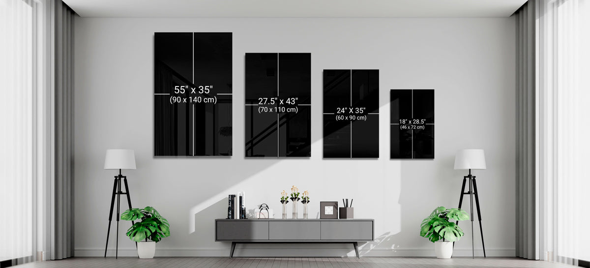 Golden Black Lily | Tempered Glass Wall Art