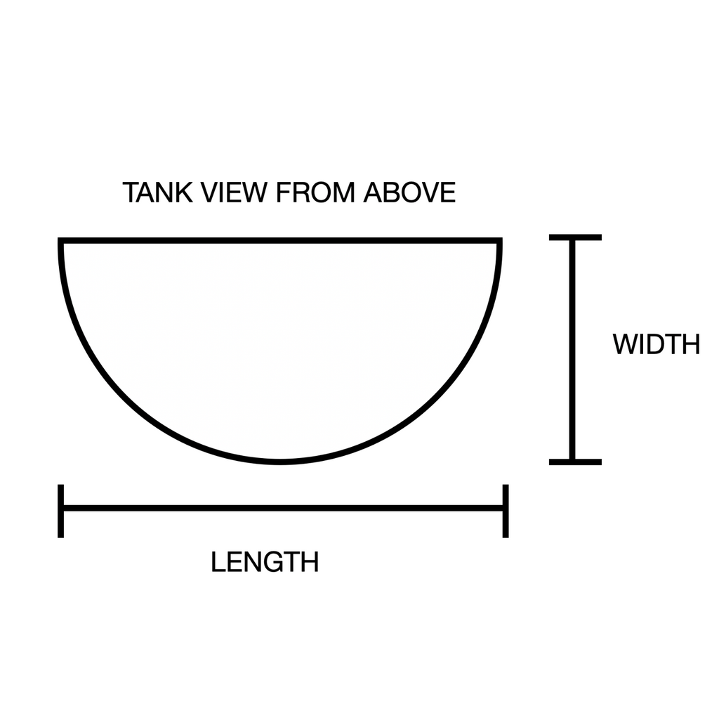 60 Gallon Half Round (Flat Sides) Reef-Ready Aquarium with Stand, Deep Oak