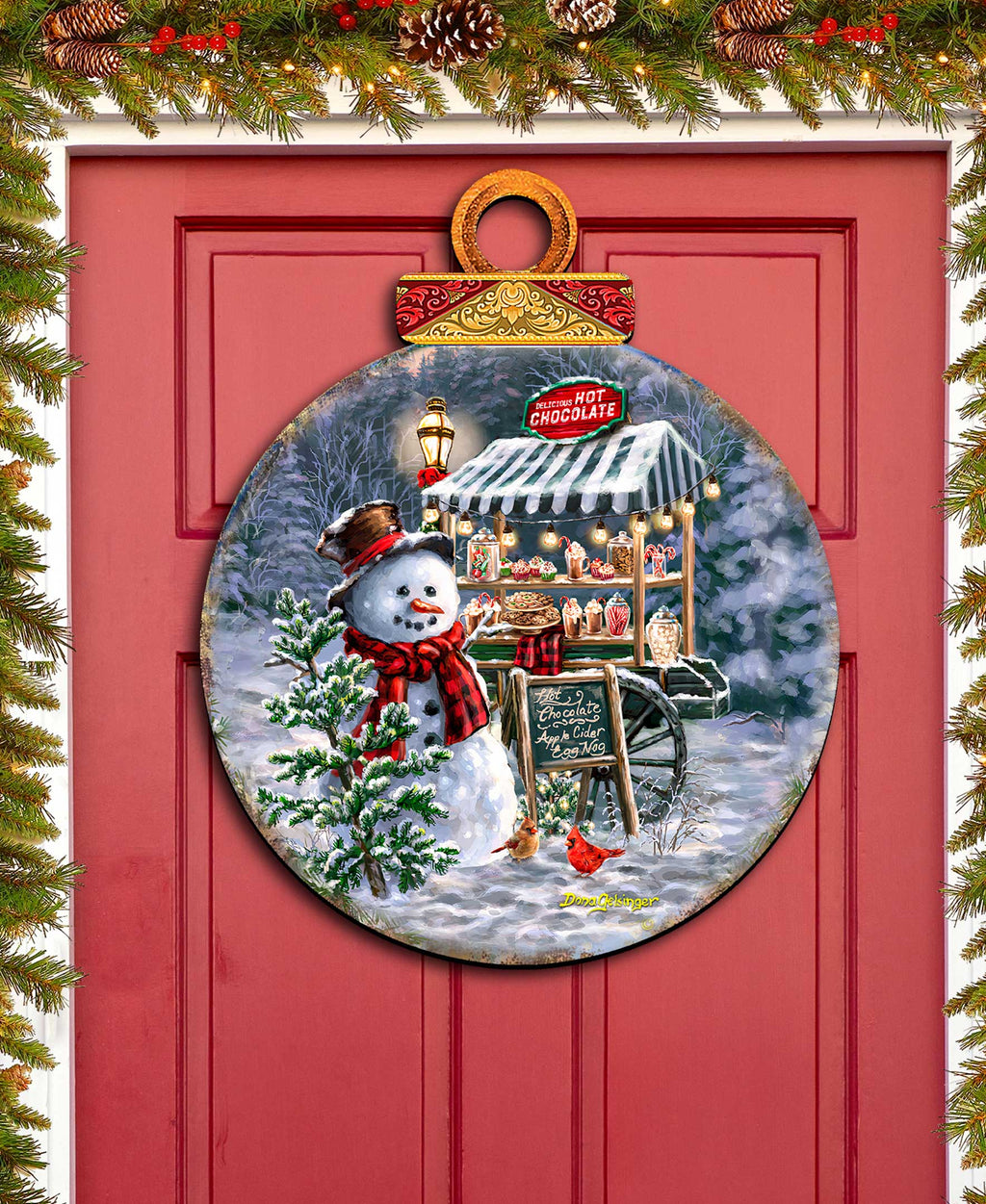 Hot Chocolate Stand - Frosty Fun Holiday Door