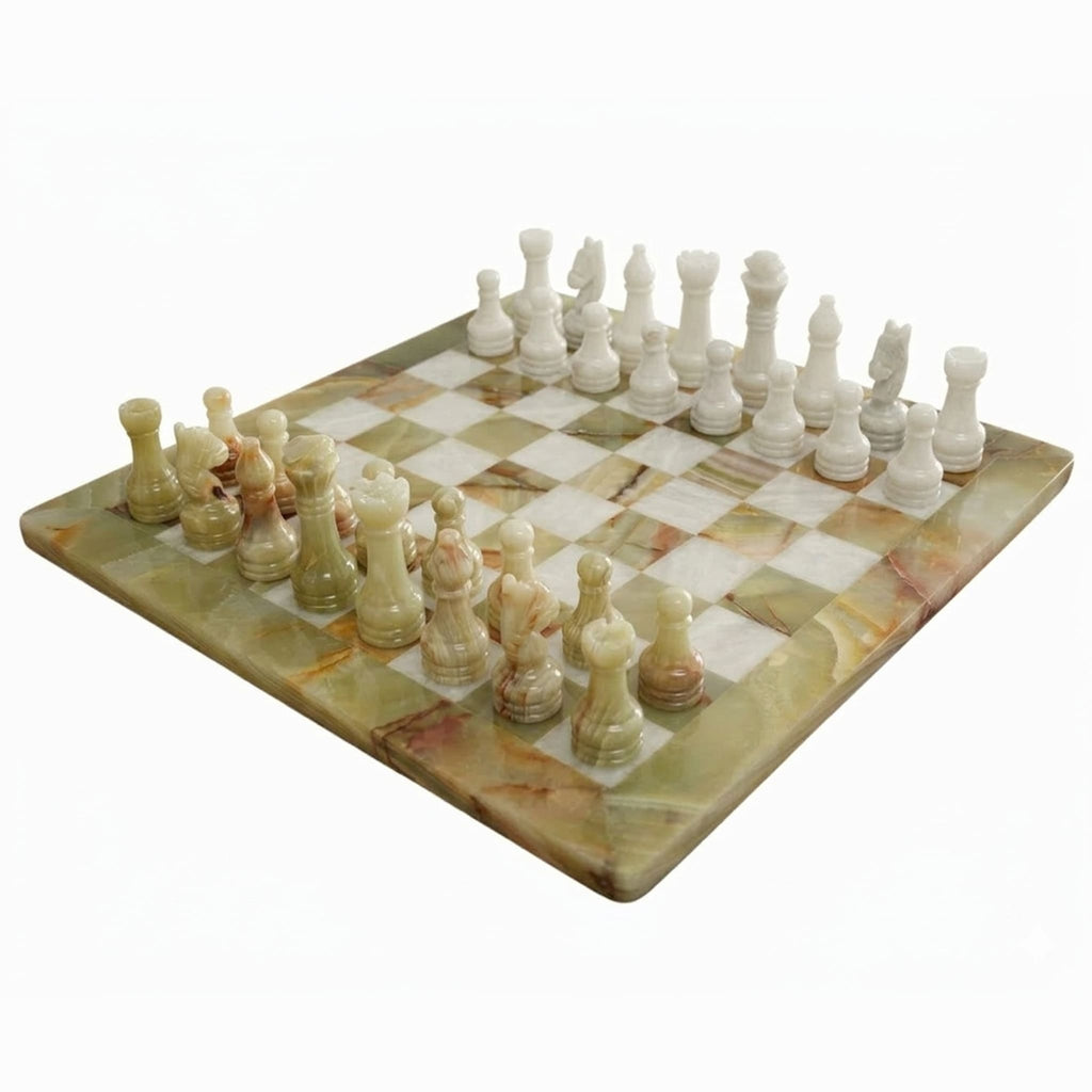Premium Marble Chess & Checkers Bundle