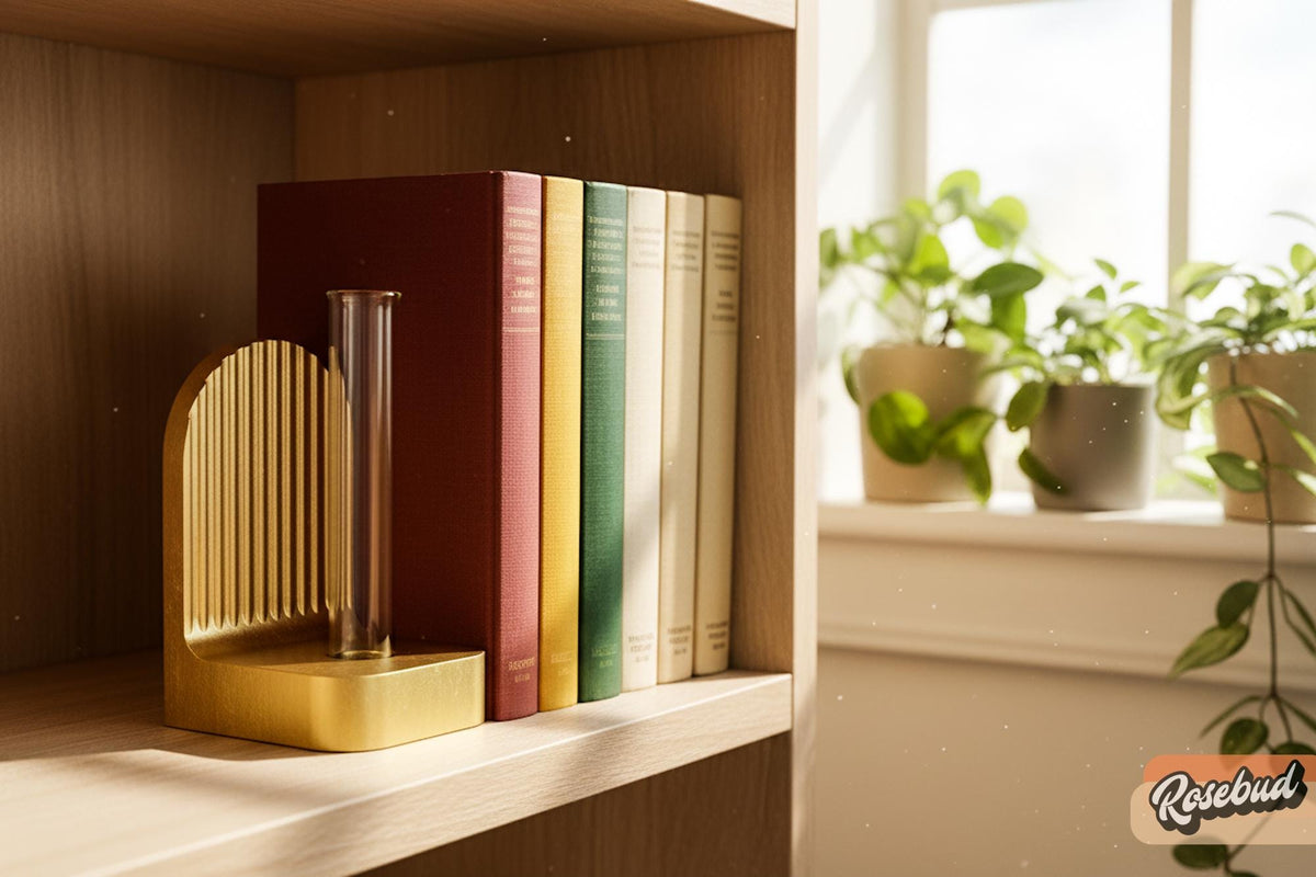 Ribbed Modern Bookend, Book Lover Gift, Bookshelf Decor, Book Club Gifts, Bookish Library Decor, Bookworm, Reading Challenge, Book Nook