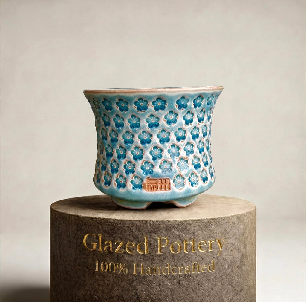 WS-0064 Premium Handmade Ceramic Planter Pot - Pot Rim Diameter: ~3"