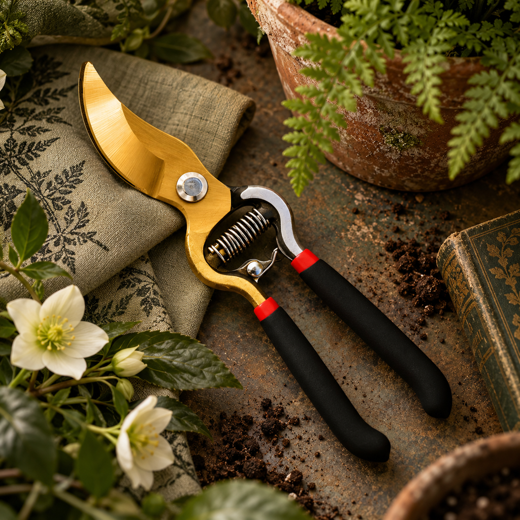 Titanium Bypass Garden Pruner Clippers