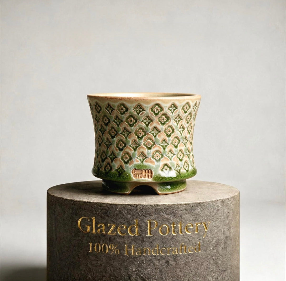 WS-0062 Artisan Handcrafted Pottery Planter Pot - Pot Rim Diameter: ~3"