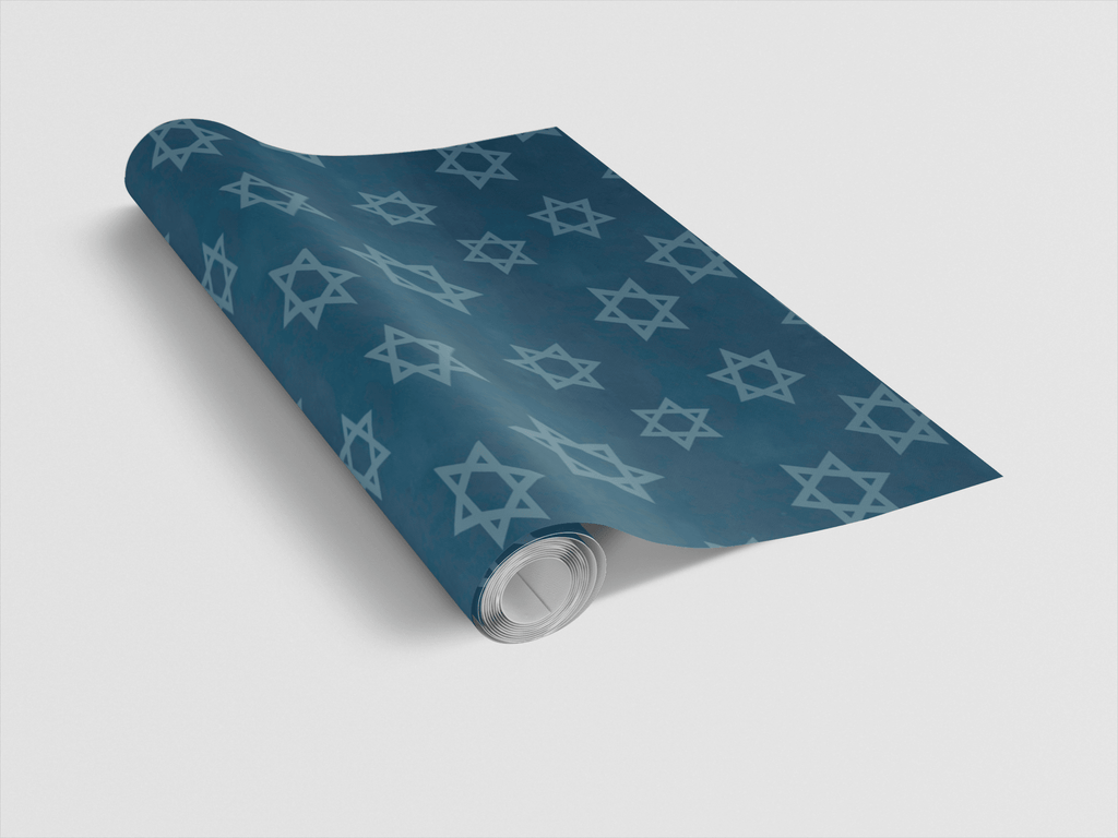 Shining Stars of David Wrapping Paper