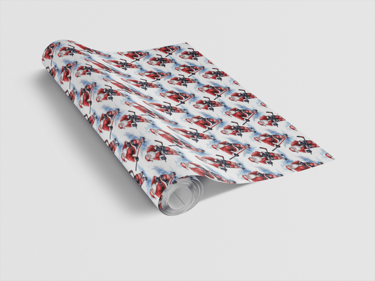 Slapshot Santa Wrapping Paper