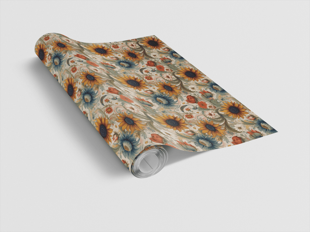 Rustic Prairie Blooms Wrapping Paper