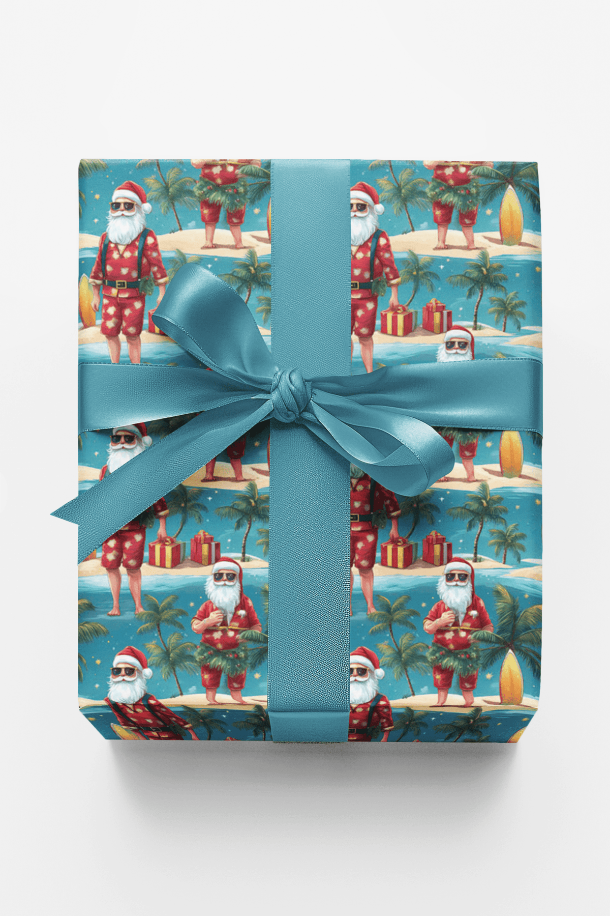 Santa’s Sunny Shores Wrapping Paper