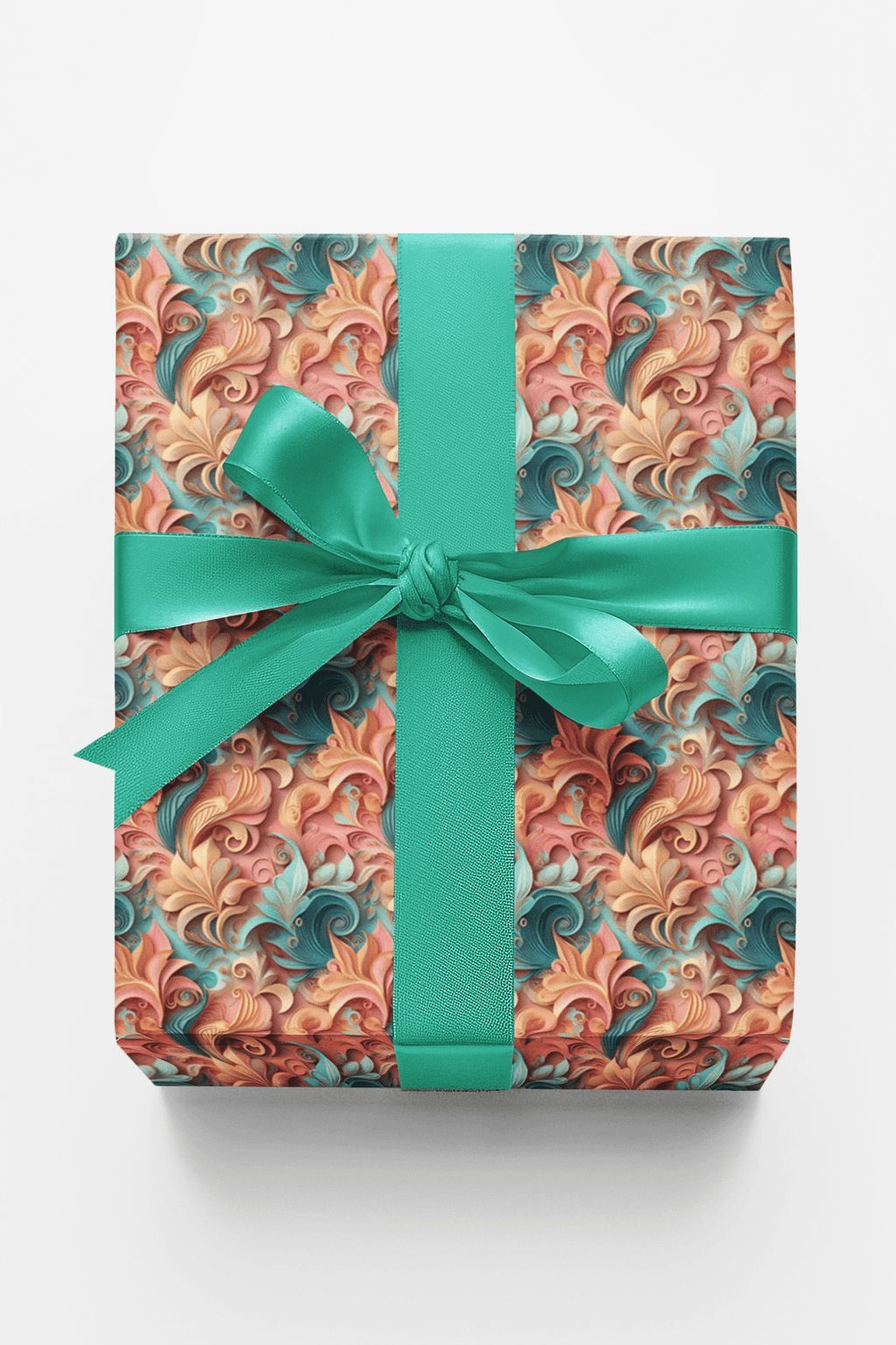 Terracotta Baroque Wrapping Paper