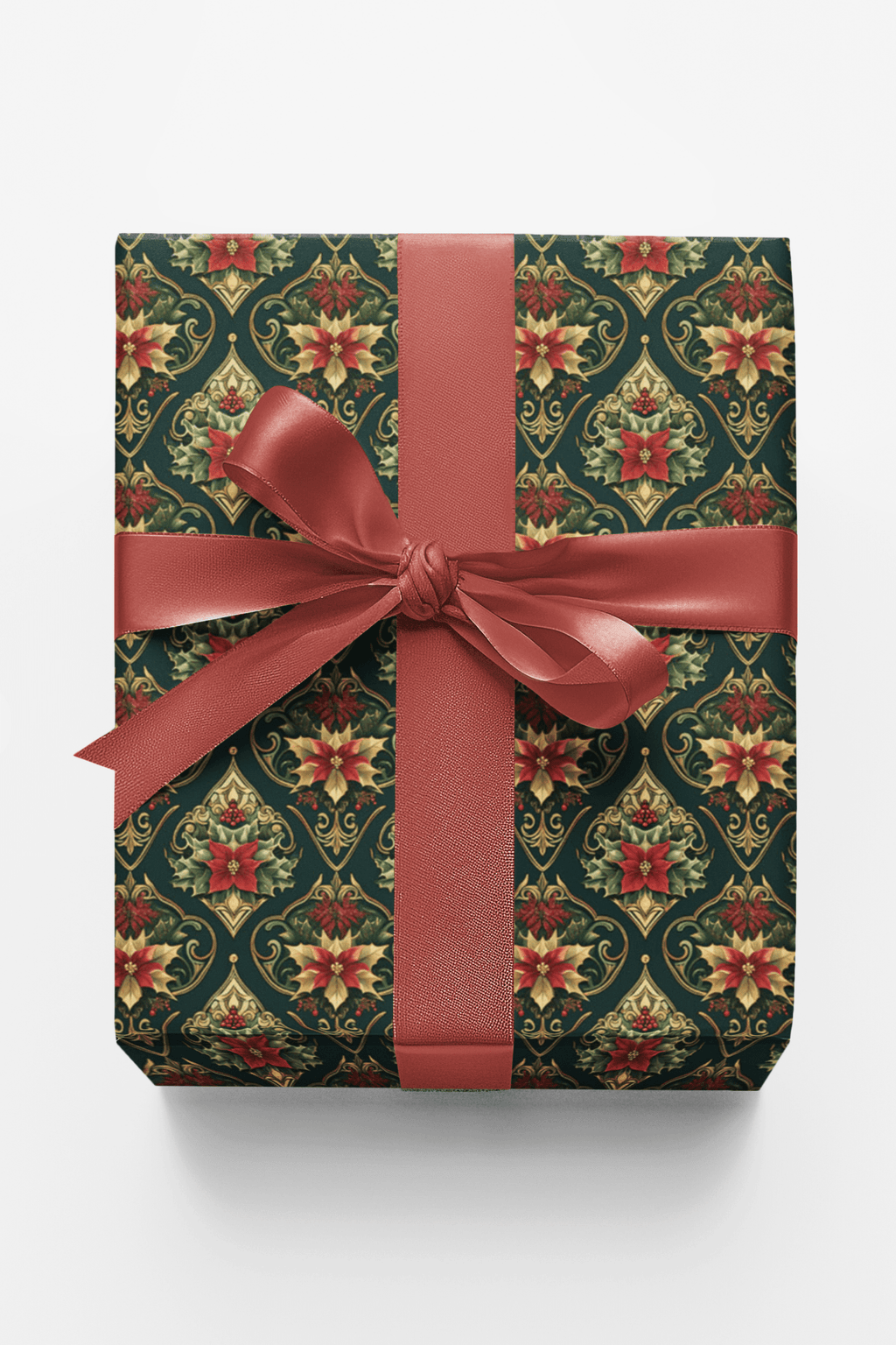 Baroque Holiday Medallions Wrapping Paper