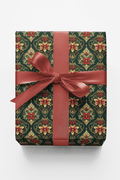 Baroque Holiday Medallions Wrapping Paper