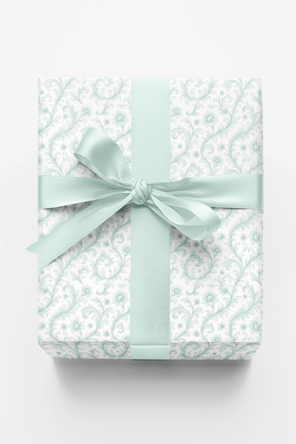 Mint Whisper Baroque Wrapping Paper