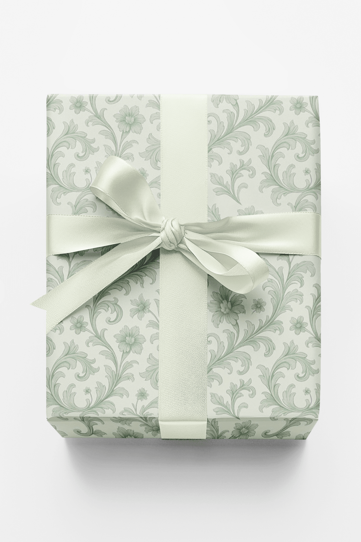 Celadon Baroque Wrapping Paper