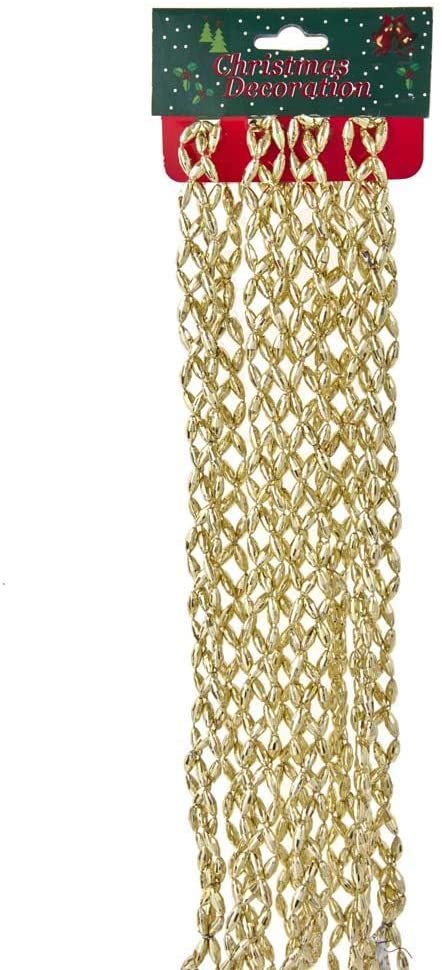 6 Foot Rice Bead Braid Chain Garland - Gold