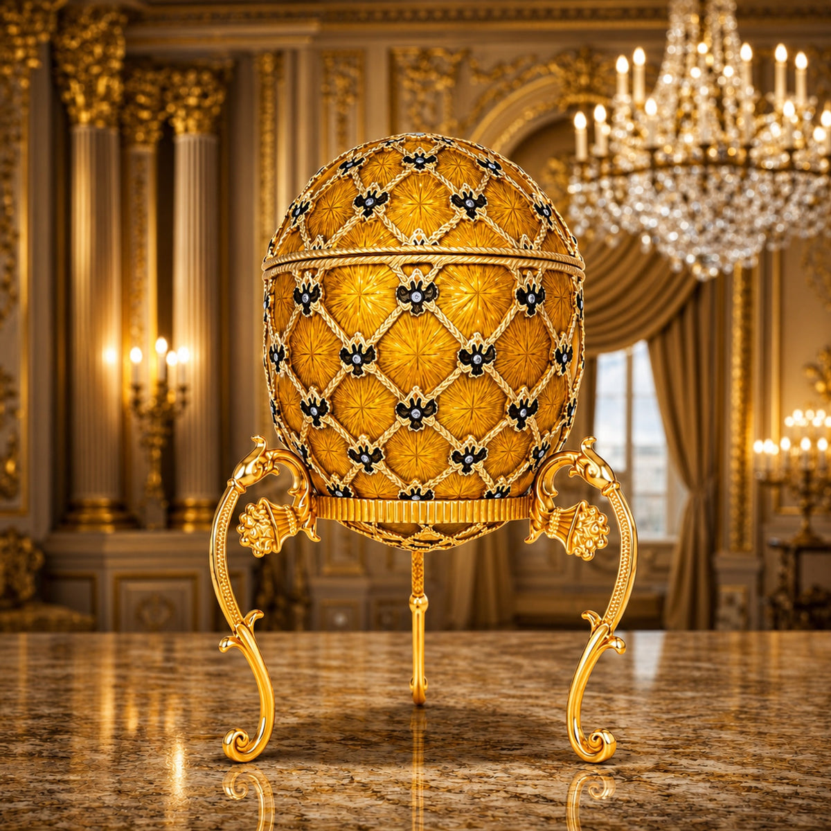 1897 Imperial Coronation Royal Egg 7 Inches