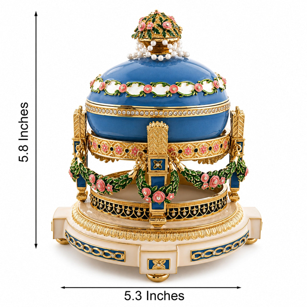 1907 Love Trophies Egg (Cradle with Garlands) Musical Royal Egg