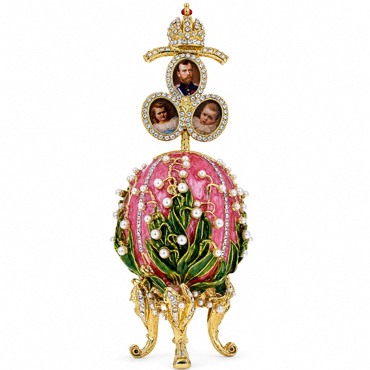 1898 Lilies of the Valley Musical Royal Imperial Egg 6.3 Inches