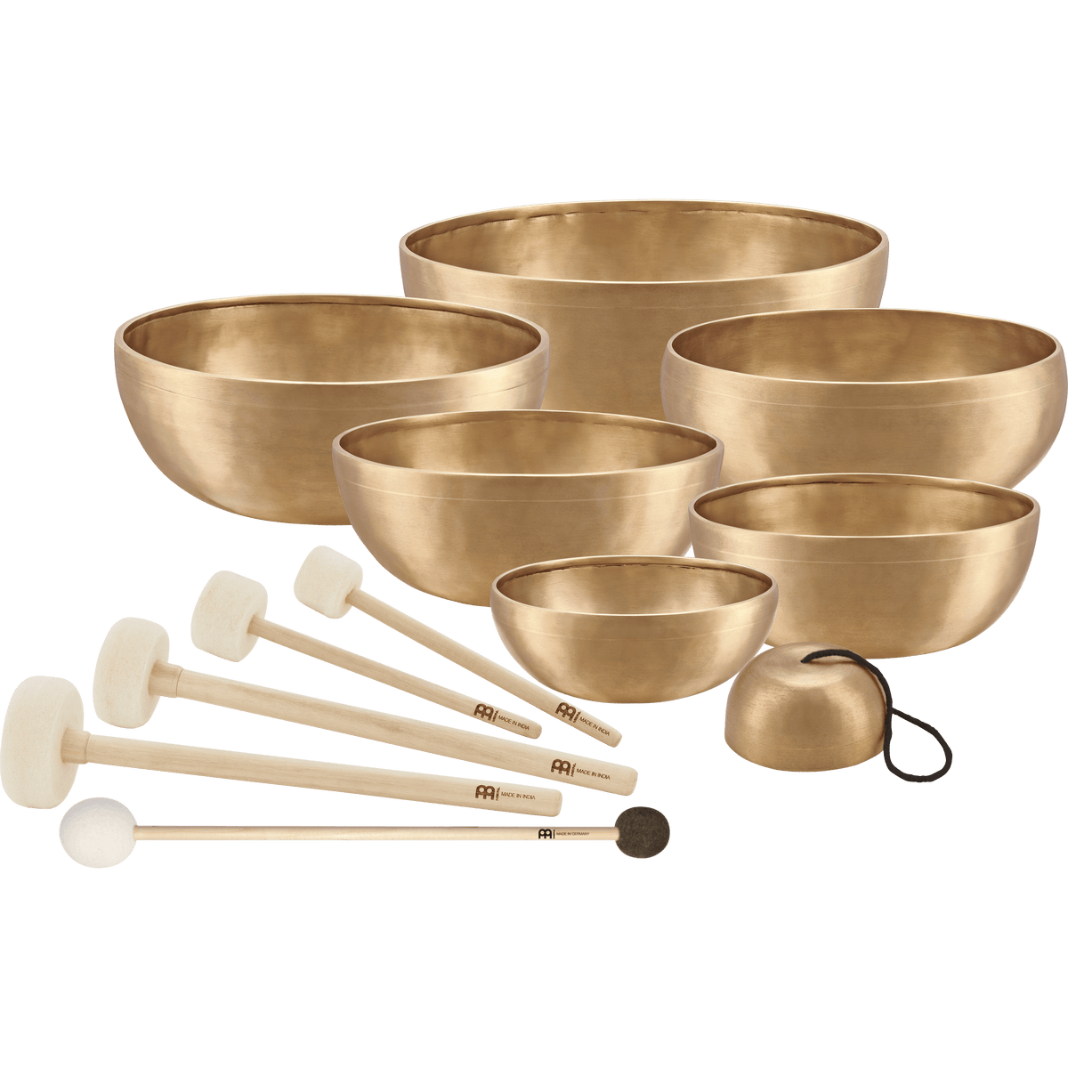 Tibetan Singing Bowl Set - 7 bowls, 5 mallets, 8850 g