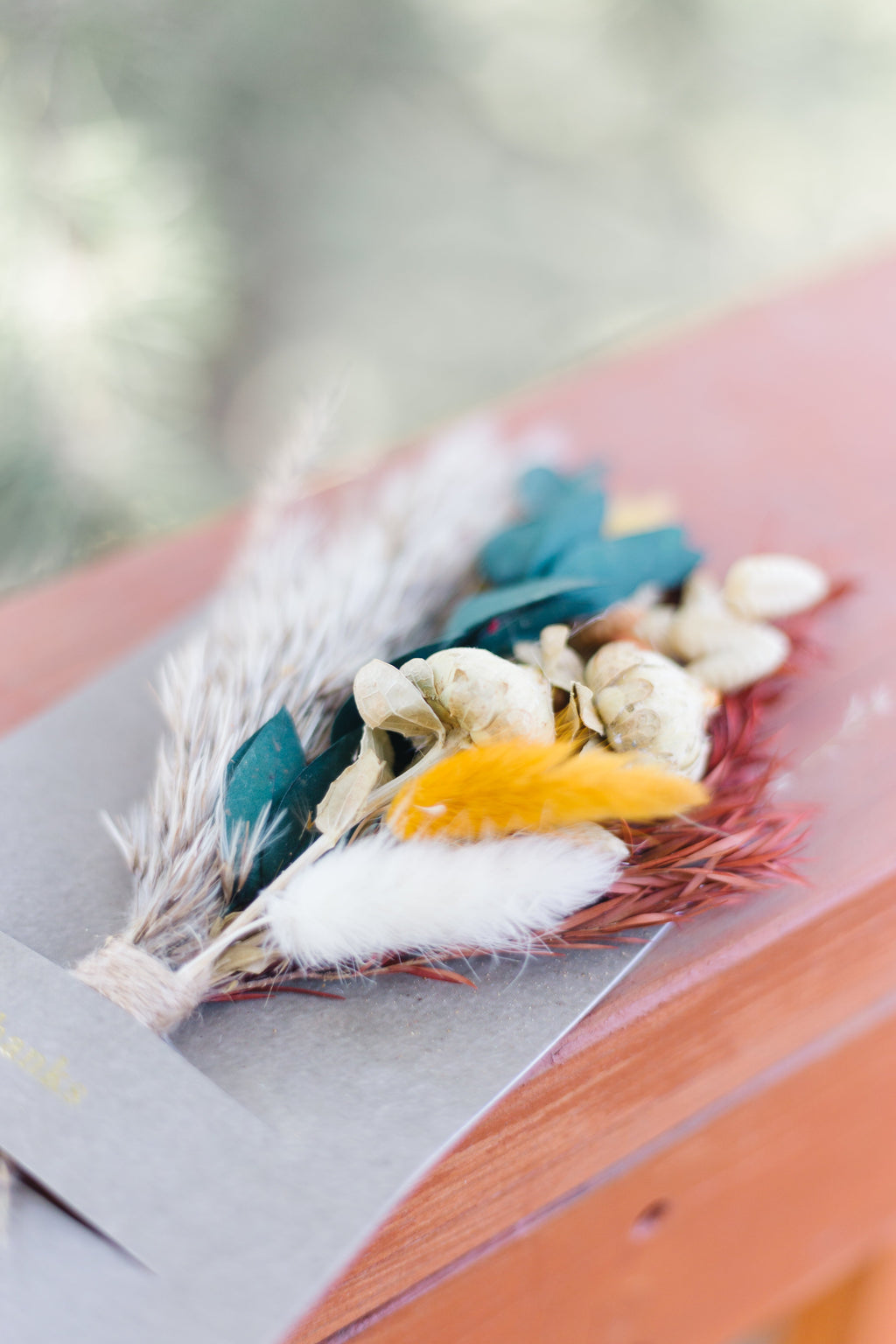 Thanks Mini Bouquet Card | Dried Floral Greeting