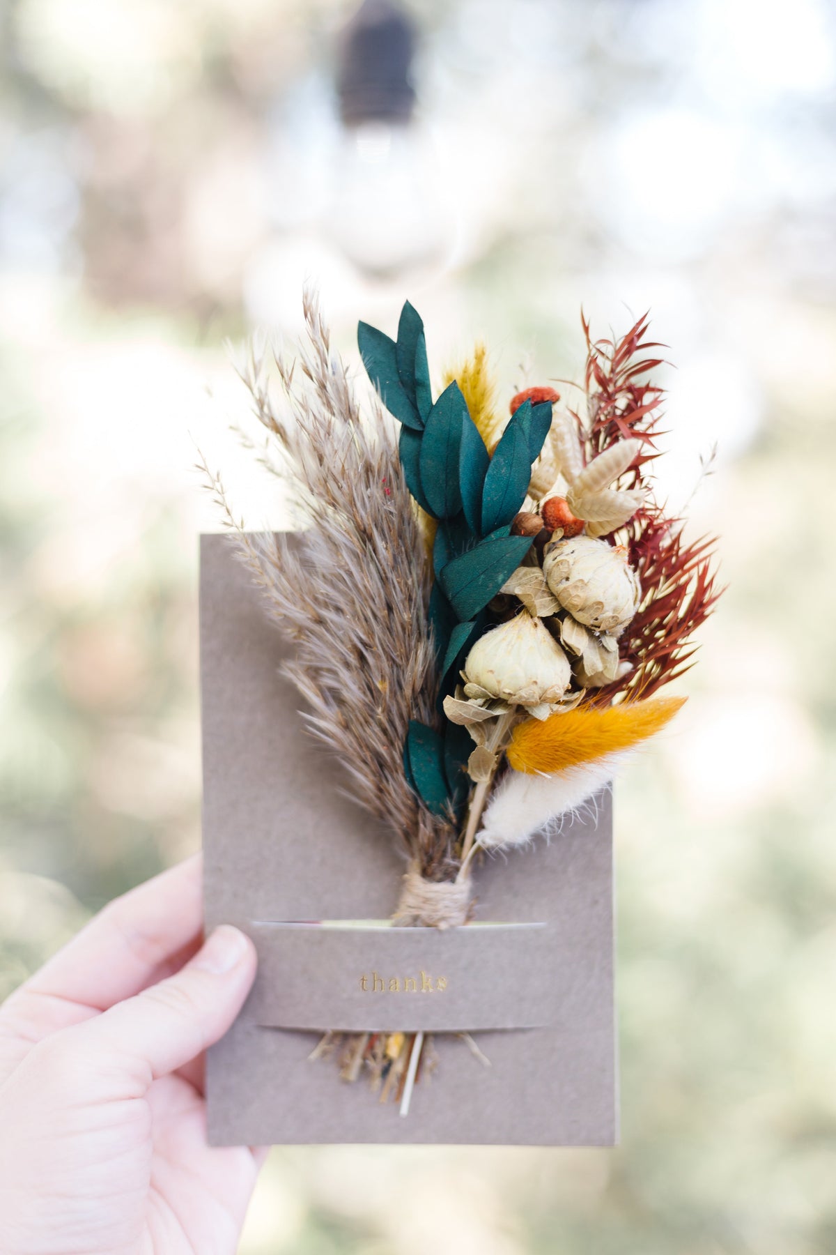 Happy Birthday Mini Bouquet Card | Dried Flower Greeting