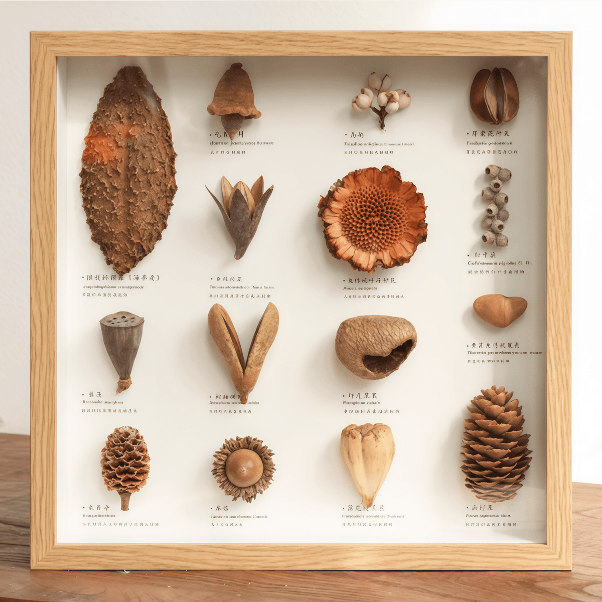 "The Rainforest Seed Vault" Tropical Specimen Shadow Box