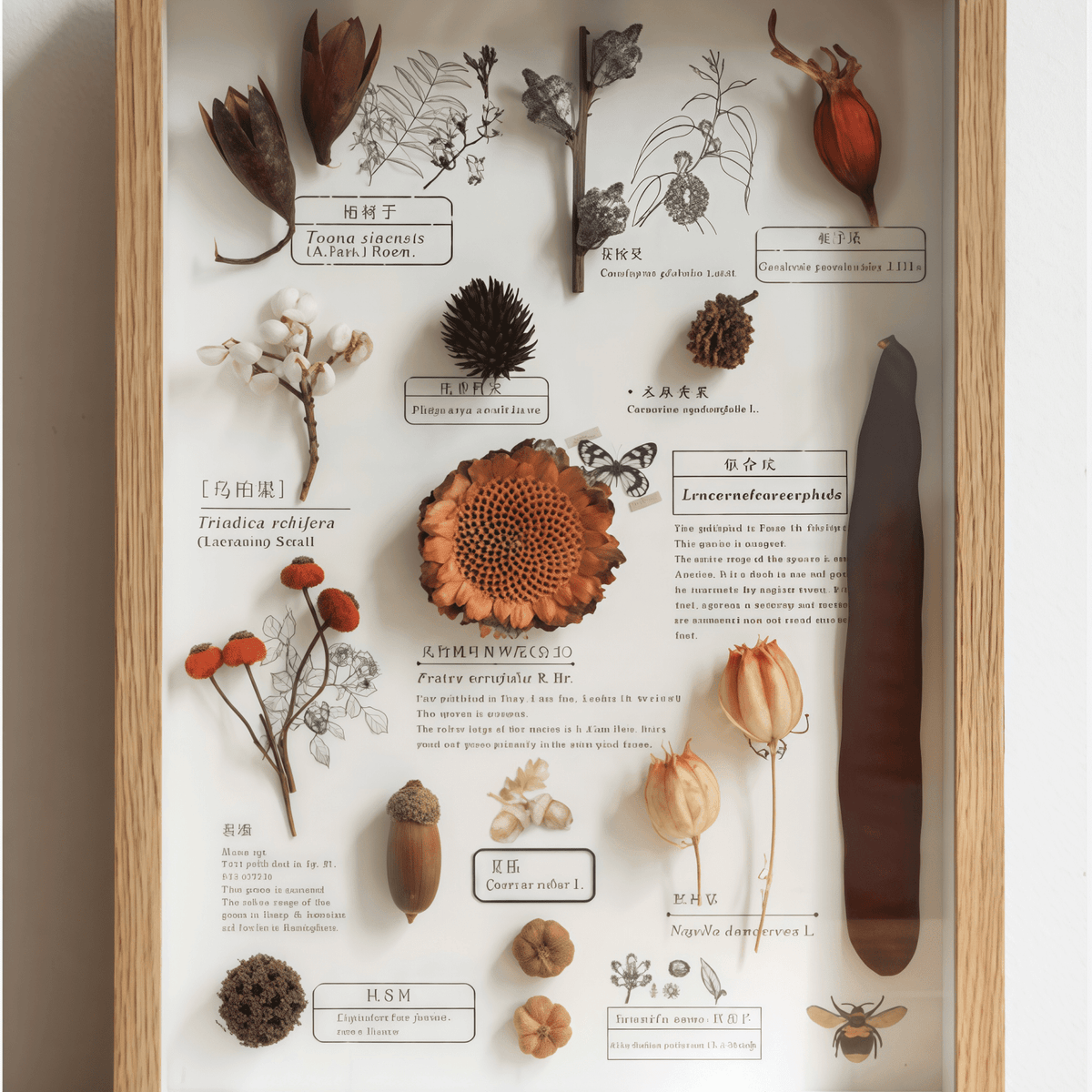 "The Rainforest Seed Vault" Tropical Specimen Shadow Box