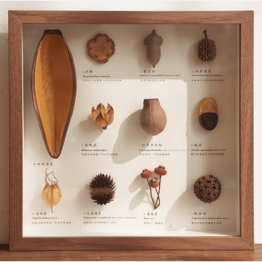 "The Rainforest Seed Vault" Tropical Specimen Shadow Box