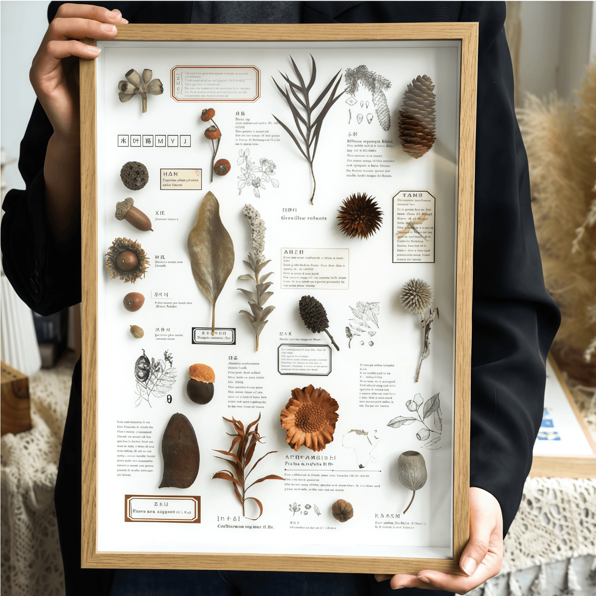 "The Rainforest Seed Vault" Tropical Specimen Shadow Box