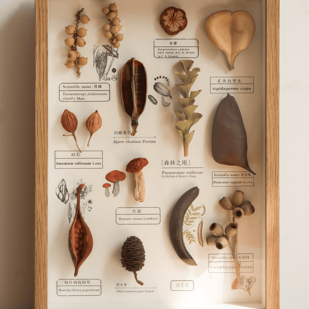 "The Rainforest Seed Vault" Tropical Specimen Shadow Box