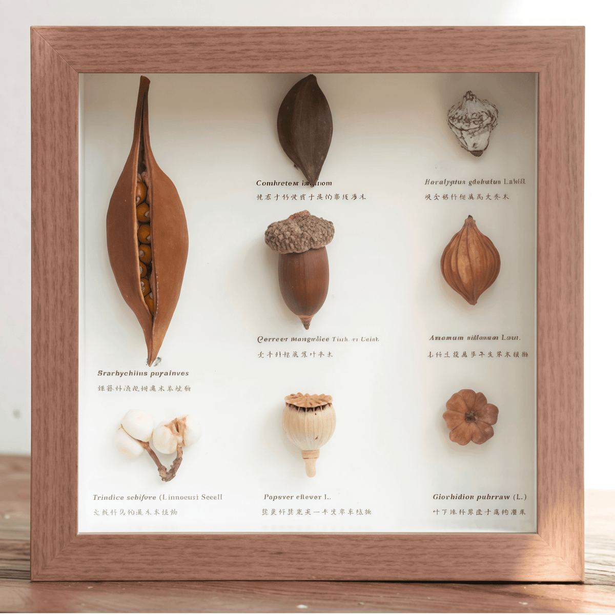 "The Rainforest Seed Vault" Tropical Specimen Shadow Box