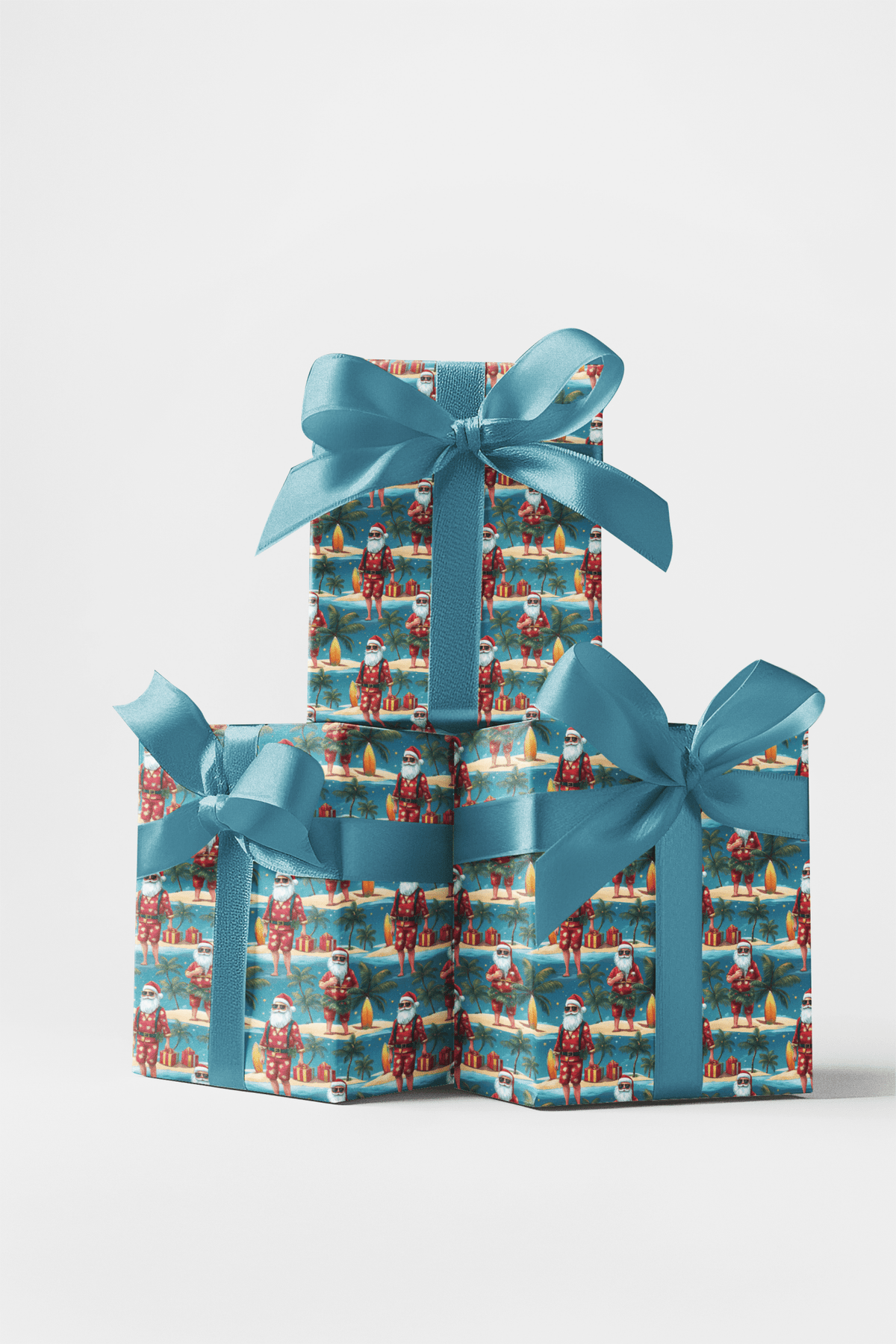 Santa’s Sunny Shores Wrapping Paper