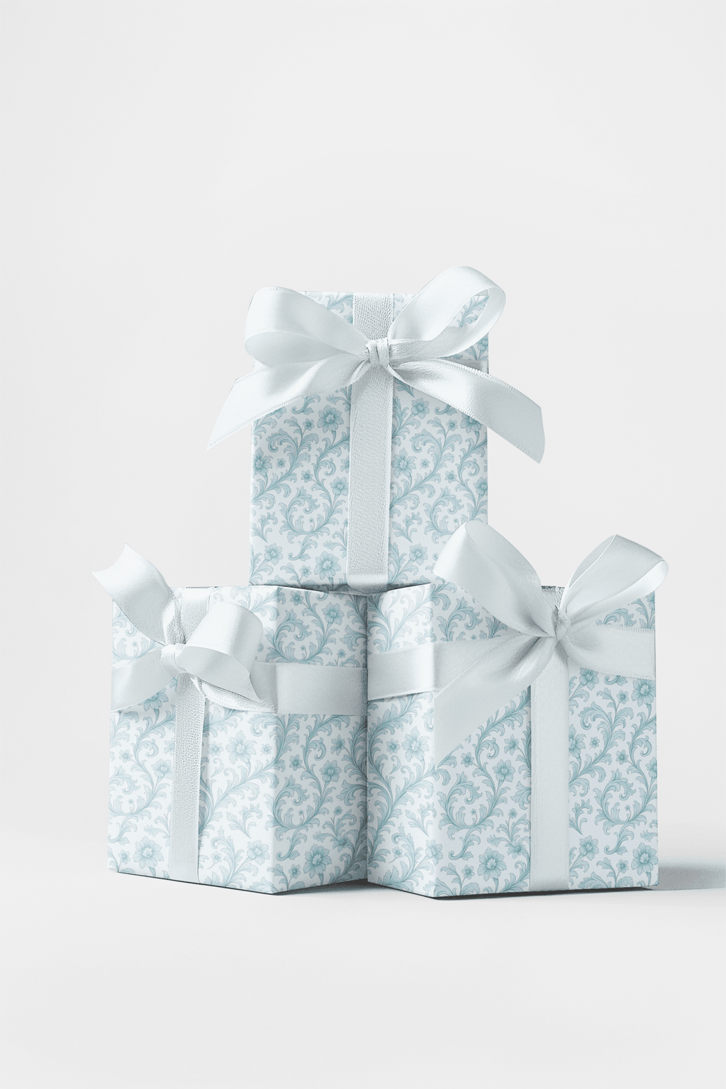 Azure Baroque Wrapping Paper
