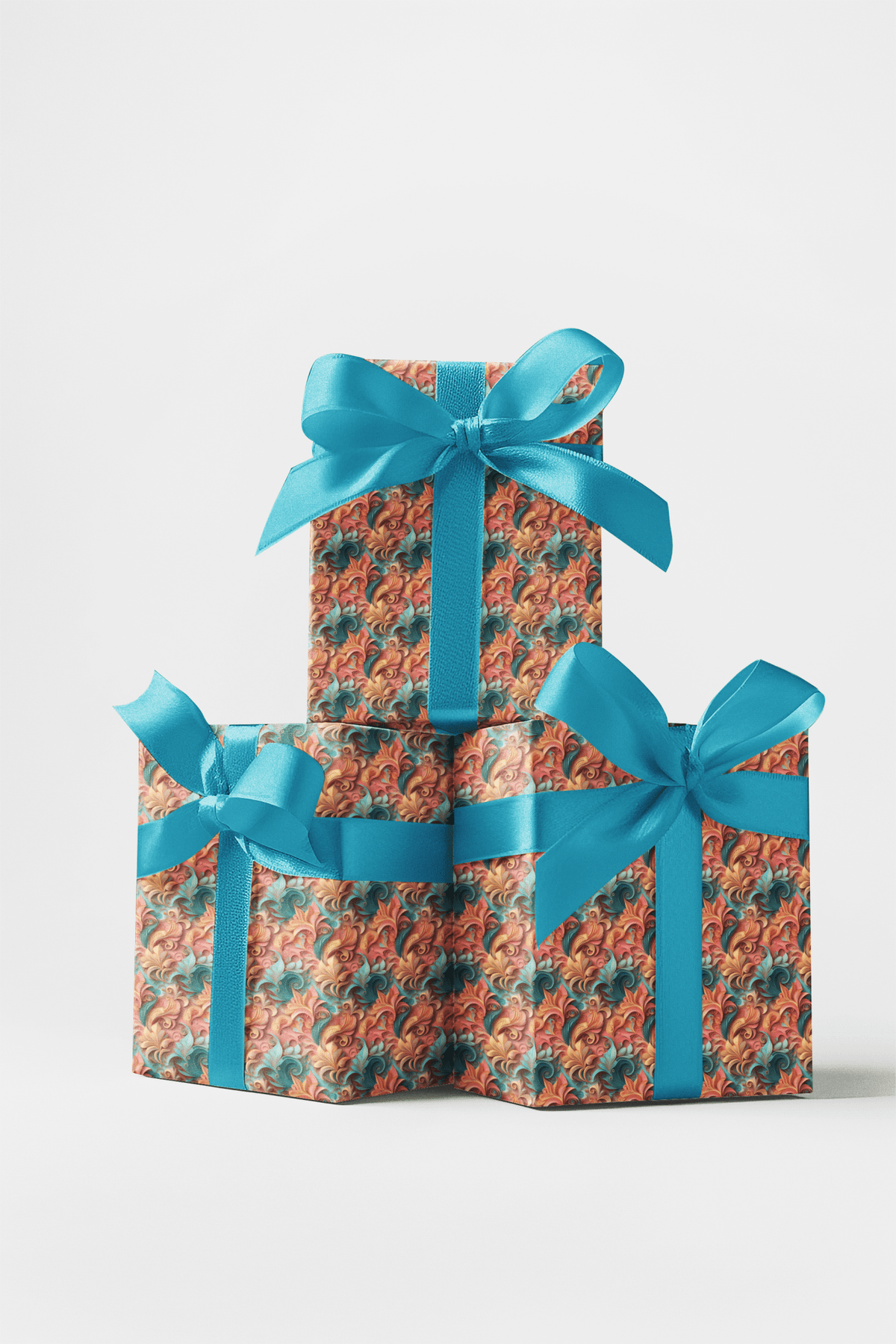 Terracotta Baroque Wrapping Paper