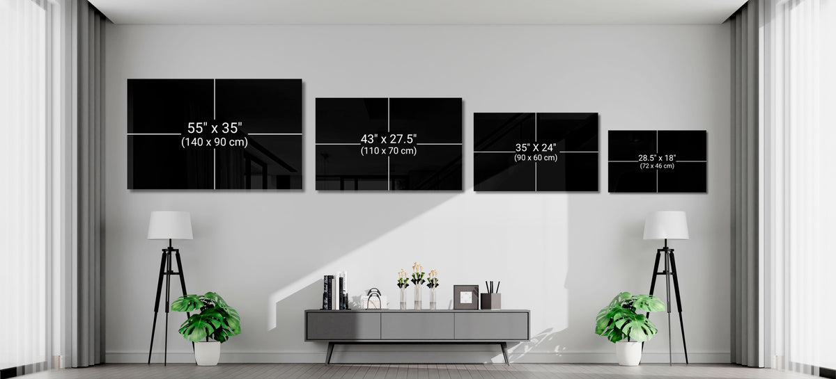 Golden Black Lily | Tempered Glass Wall Art